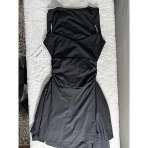 Kaximil Women's Square Neck Ruffle Hem Mini Dress Ruched Waist Size small